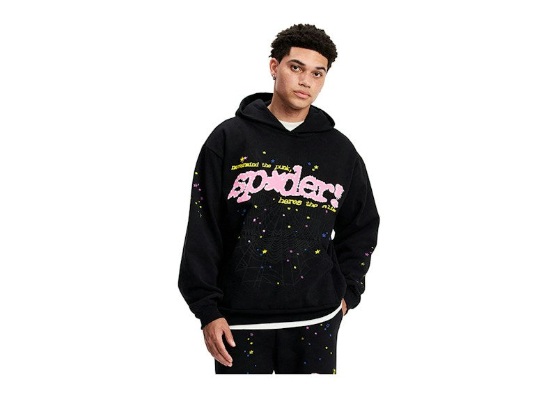 Sp5der P*NK V2 Hoodie Black
