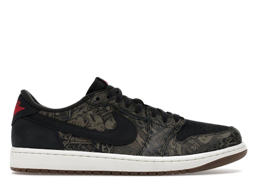 Jordan 1 Retro Low OG Laser Black University Red