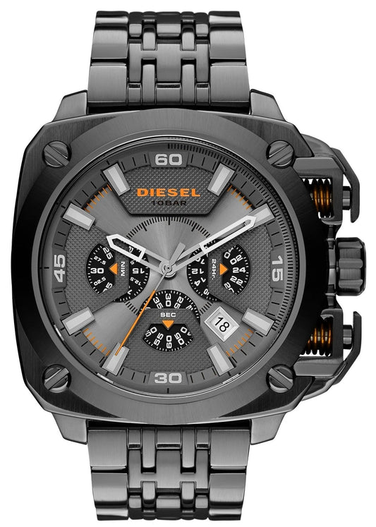 Diesel DZ7344 BAMF Chronograph Men's Watch - Gray Dial & Gray Stainless Steel Strap