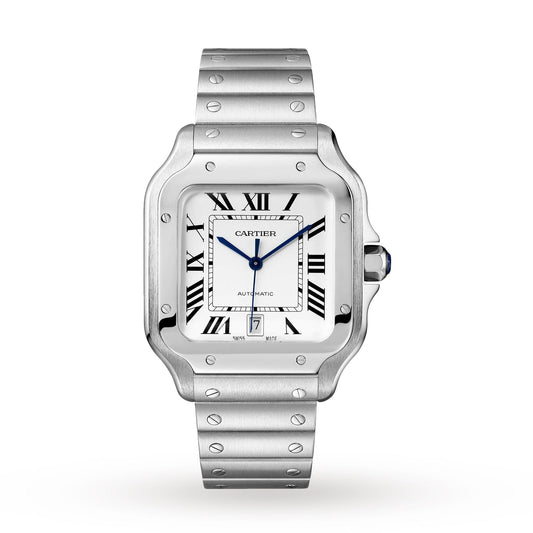 Santos de Cartier Large Model Watch - 40mm, Steel, Silver Dial