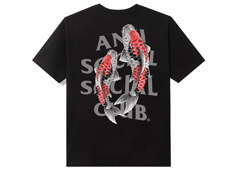 Anti Social Social Club Koi Garden 3M Reflective Tee Black
