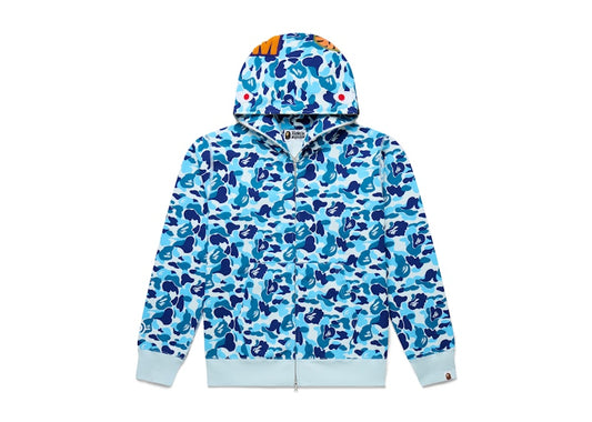 BAPE ABC Camo Shark Full Zip Hoodie Blue