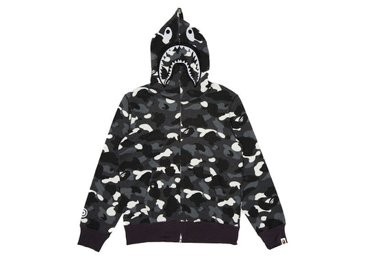 BAPE City Camo Shark WGM Full-Zip Hoodie (SS23) Black