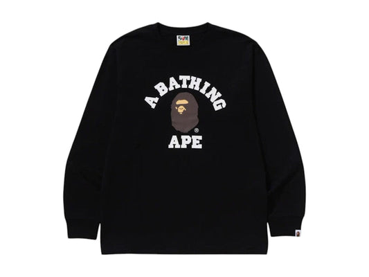 BAPE College L/S Tee (SS25) Black