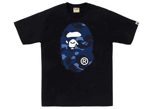 BAPE Color Camo Big Ape Head Tee Black/Navy