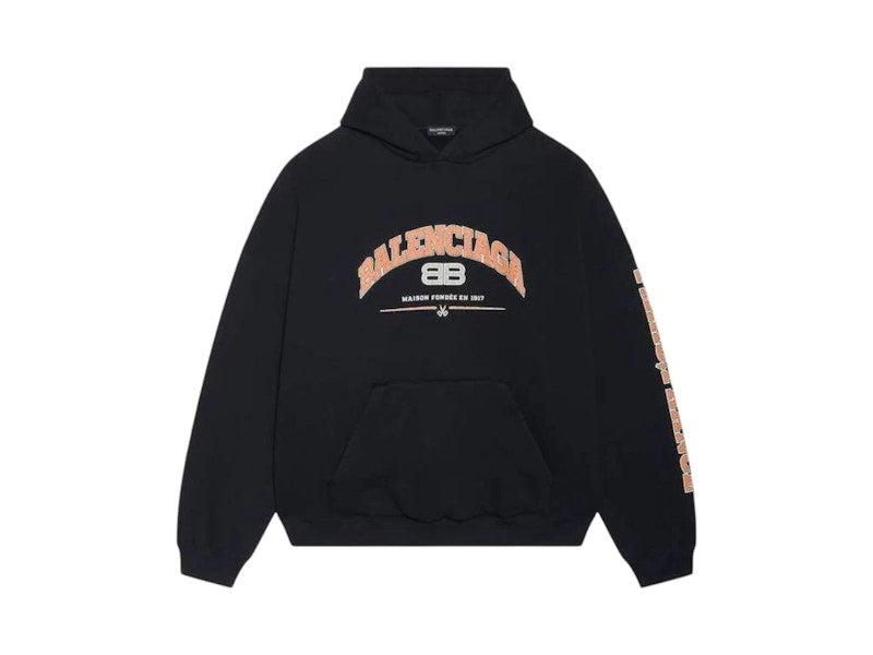 Balenciaga Wide Fit Hoodie Black/Orange/White
