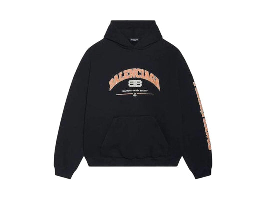 Balenciaga Wide Fit Hoodie Black/Orange/White