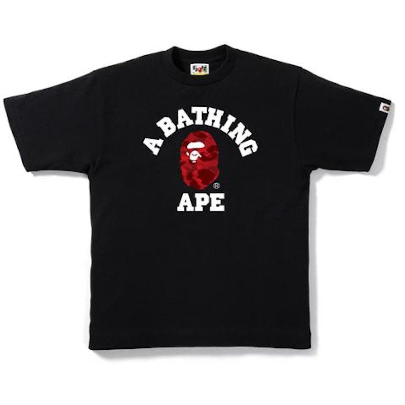 BAPE Color Camo College Tee Black/Red