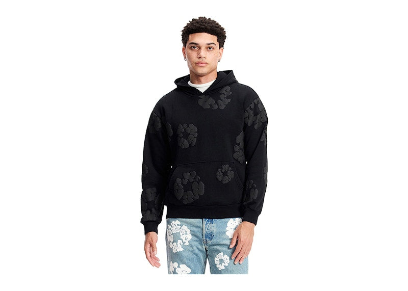 Denim Tears Cotton Wreath Hoodie Black Monochrome