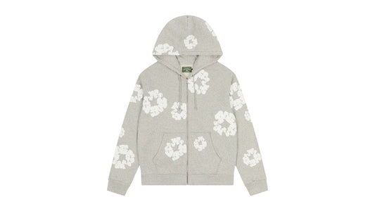 Denim Tears Cotton Wreath Zip Hoodie Grey