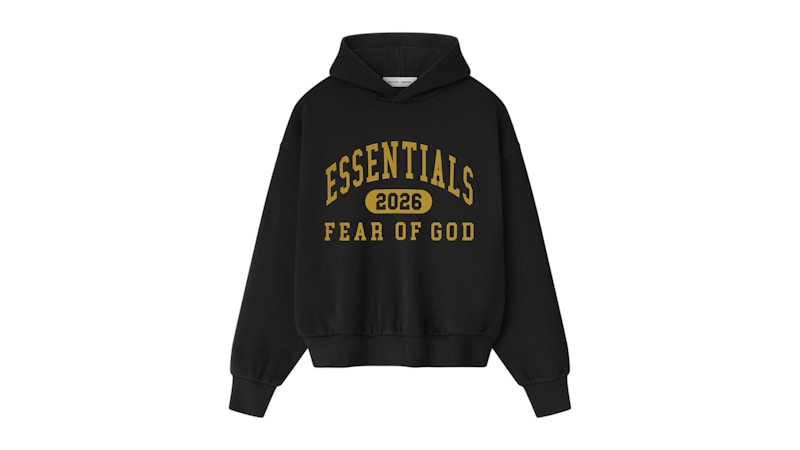 Fear of God Essentials Classic Fleece Hoodie Vintage Black
