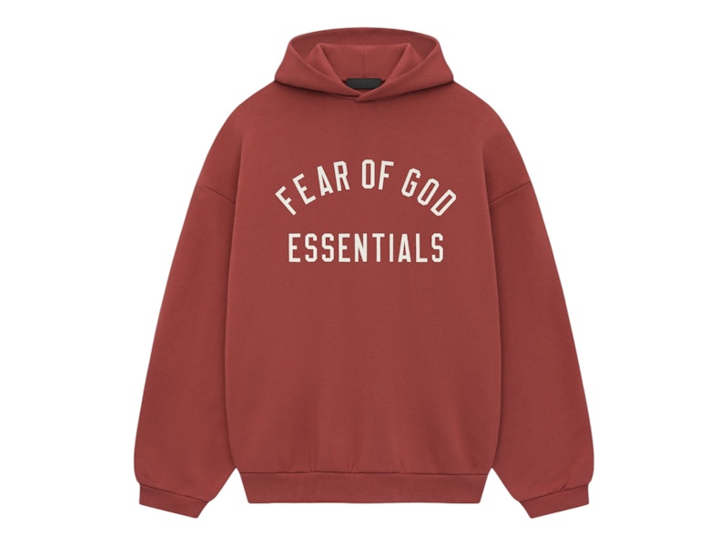 Fear of God Essentials Fleece Hoodie Crimson