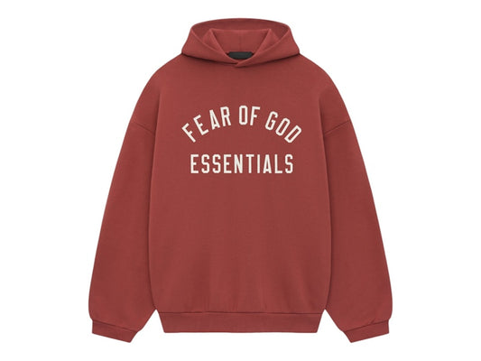 Fear of God Essentials Fleece Hoodie Crimson