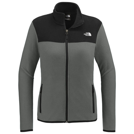 The North Face Women's Asphalt Grey/TNF Black Glacier Full-Zip Fleece Jacket
