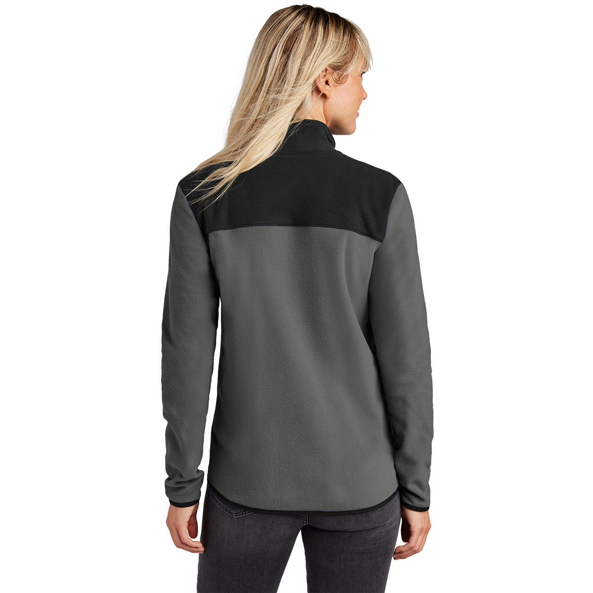The North Face Women's Asphalt Grey/TNF Black Glacier Full-Zip Fleece Jacket