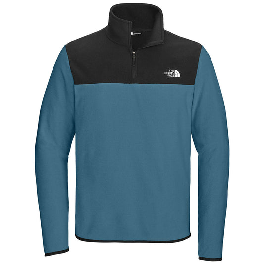 The North Face Men's Shady Blue/TNF Black Glacier 1/4-Zip Fleece