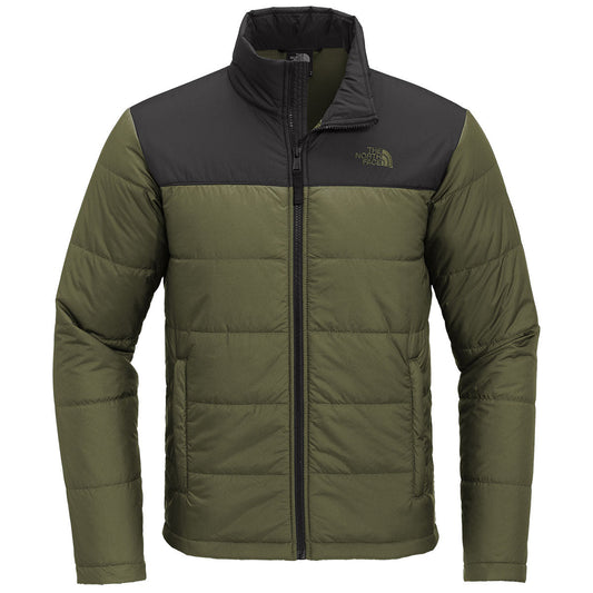 The North Face Men's Burnt Olive Green Chest Logo Everyday Insulated Jacket