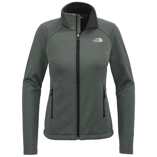 The North Face Women's TNF Dark Grey Heather Chest Logo Ridgewall Softshell Jacket