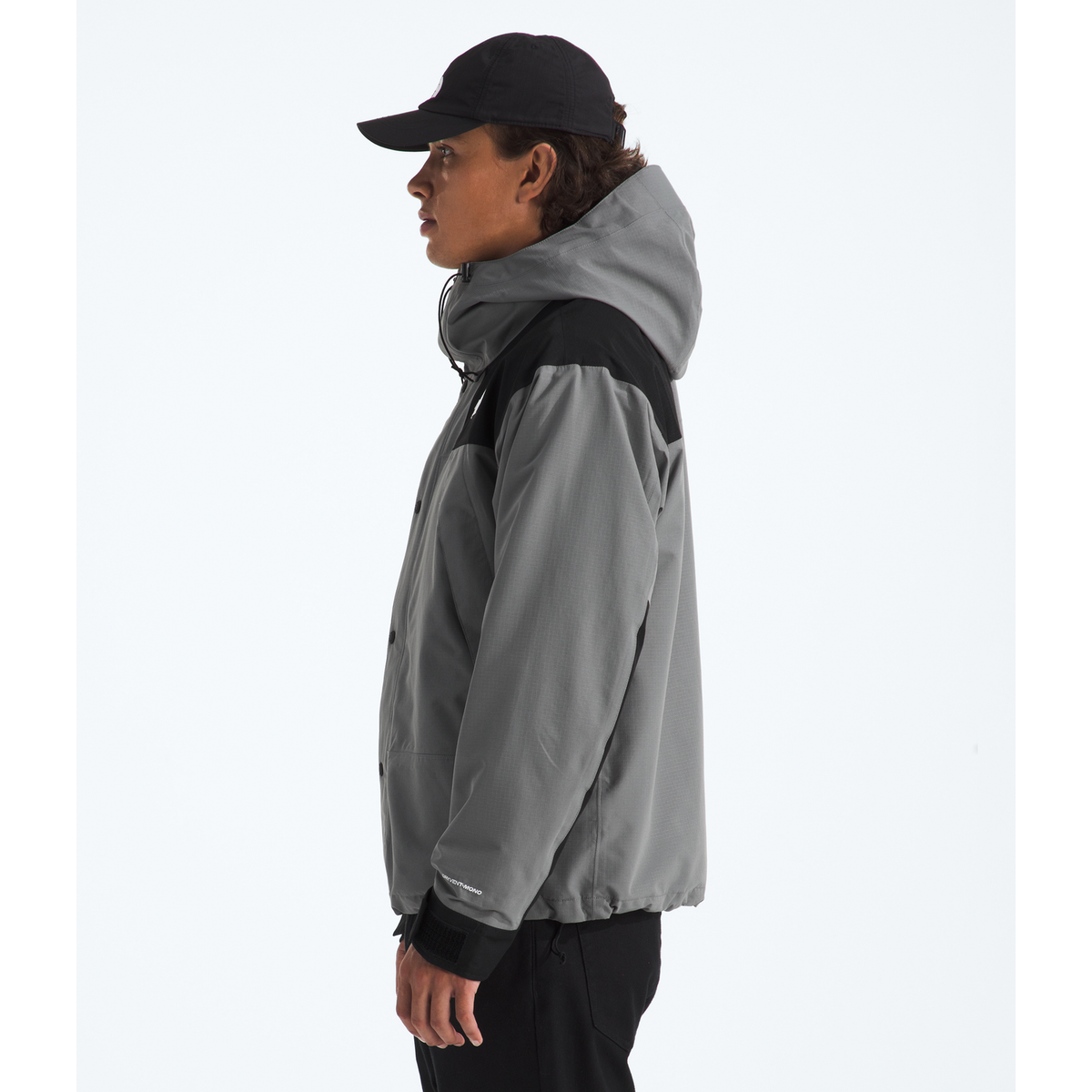 The North Face Men's DryVent Mono Mountain Jacket in Smoked Pearl/TNF Black