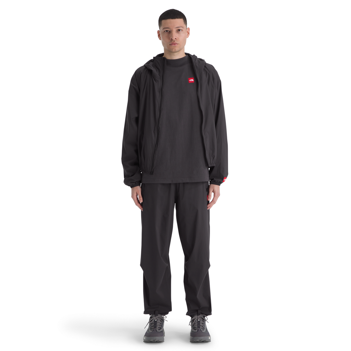 The North Face Men's Red Box Long-Sleeve T-Shirt in Obsidian