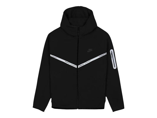 Nike Tech Fleece Reflective Full Zip Hoodie Black/White