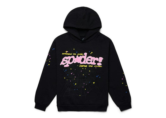 Sp5der P*NK V2 Hoodie Black