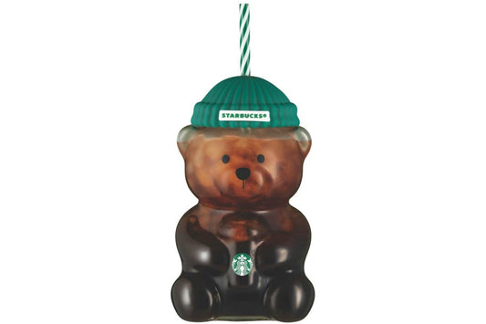 Starbucks Bear "Bearista" Glass Tumbler Cup