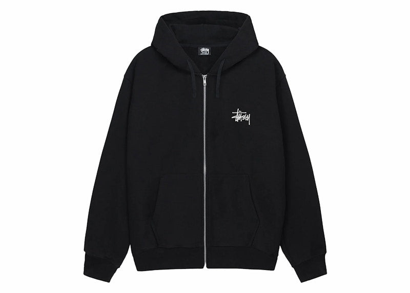 Stussy Basic Stussy Zip Hoodie Black