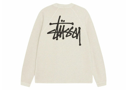 Stussy Raglan Thermal L/S Crew Bone