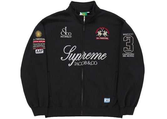 Supreme La Martina Zip Up Sweatshirt Black