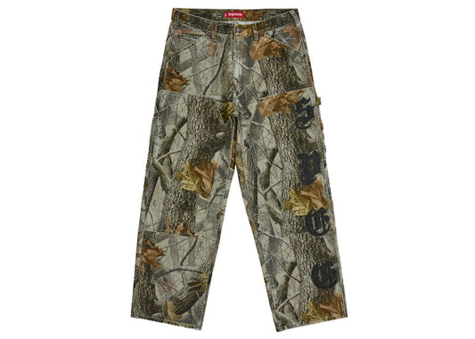 Supreme Leather Applique Double Knee Painter Pant Realtree Hardwoods Camo