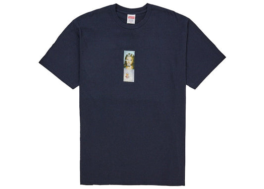 Supreme Prayer Card Box Logo Tee Navy