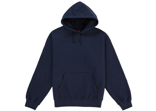 Supreme Satin Applique Hooded Sweatshirt (SS26) Washed Navy