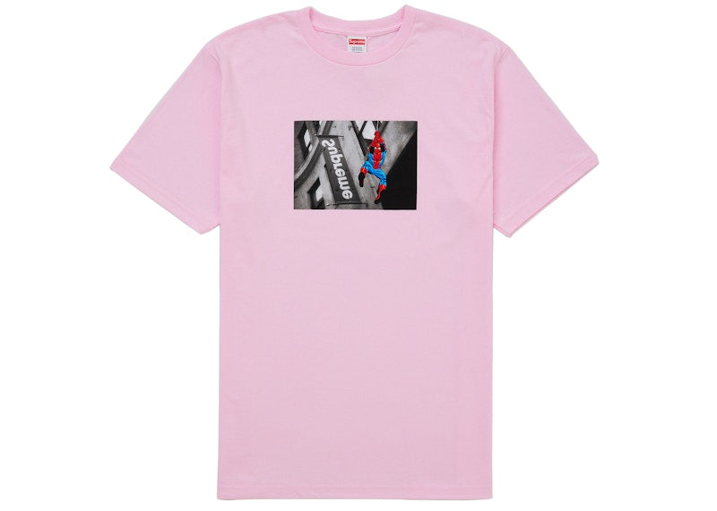Supreme Spider-Man Tee Light Pink