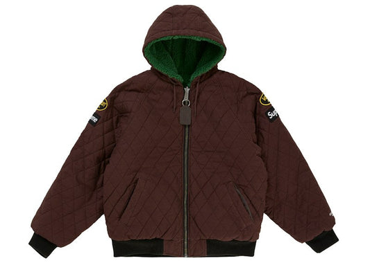 Supreme Vanson Leathers Reversible Quilted Hooded Jacket