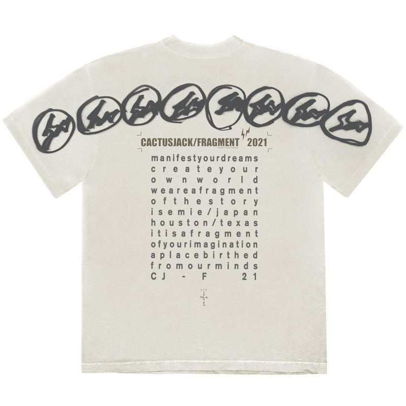 Travis Scott Cactus Jack For Fragment Manifest T-shirt White