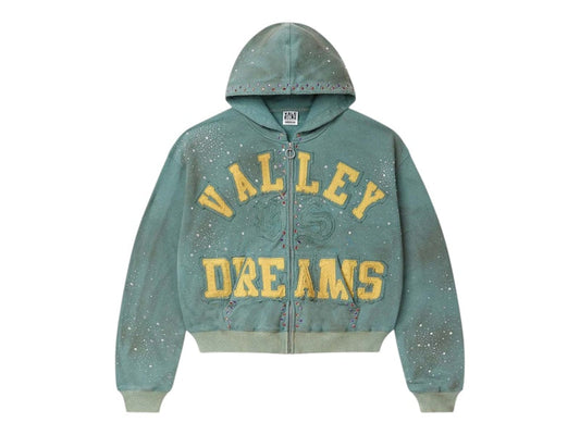 Vale Forever Bank Zip Up Hoodie Dark Mint