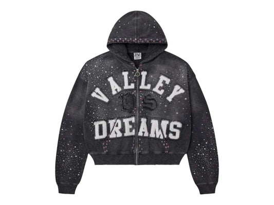 Vale Forever Classico Zip Up Hoodie Black