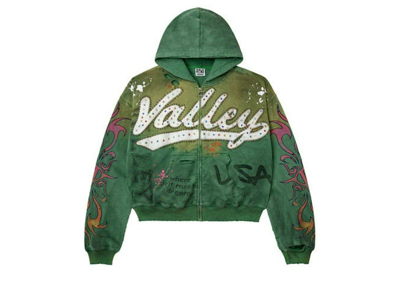 Vale Forever Inferno Zip Up Hoodie Green