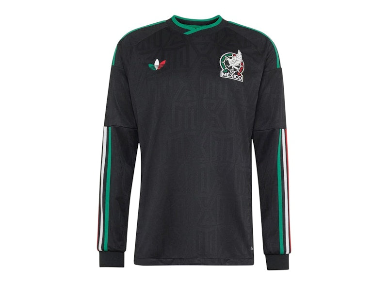 adidas Mexico 26 Third Authentic Long Sleeve Jersey Black