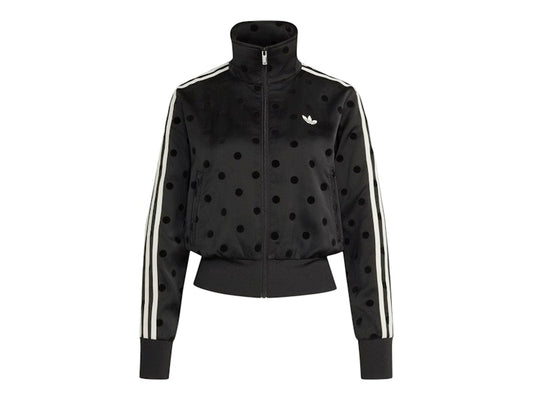 adidas Women's Satin Polka Dots TT Track Jacket Black