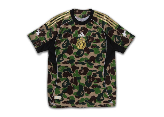 adidas x BAPE Football Graphic Slim Jersey T-shirt Green