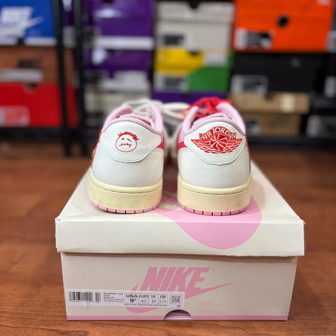 Used - Air Jordan 1 Retro Low OG SP Travis Scott Sail Tropical Pink - US M 9.5 - detail 5