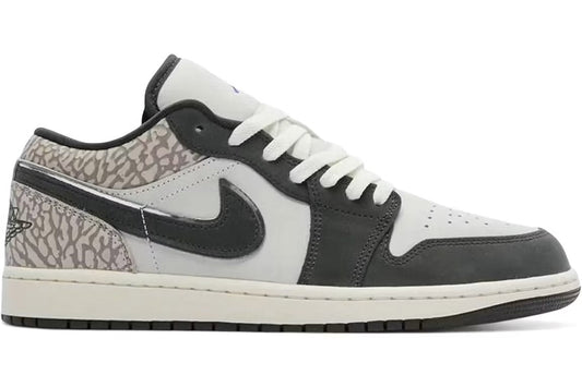 Air Jordan 1 Low SE Sail Deep Pewter Elephent Print - catalog main image