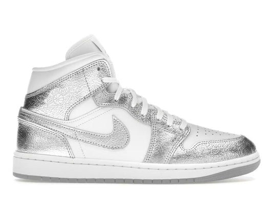 Air Jordan 1 Mid SE Metallic Silver (Women's) - catalog main image