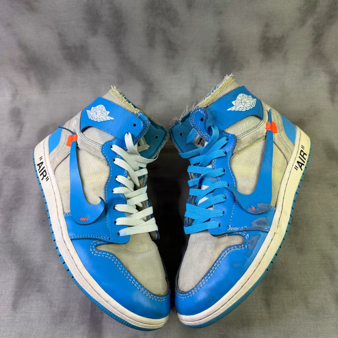 Used - Air Jordan 1 Retro High Off-White University Blue - US M 9.5 - detail 1