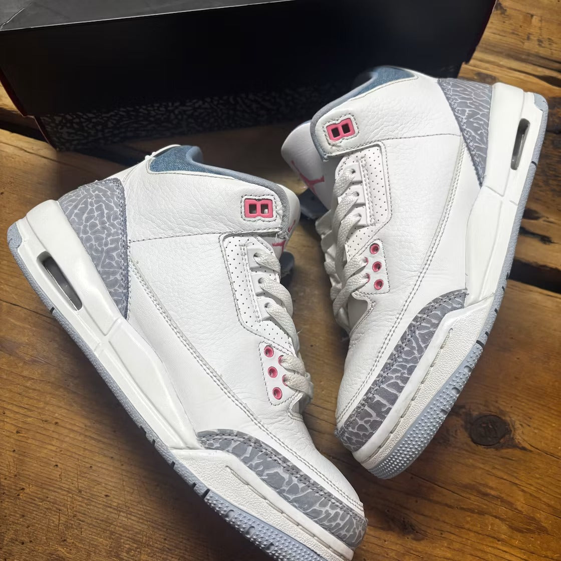 Used - Air Jordan 3 Retro White Cobalt Bliss (GS) - US 7Y - detail 1