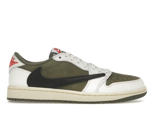 Used - Air Jordan 1 Retro Low OG SP Travis Scott Medium Olive - US M 9.5 - catalog main image