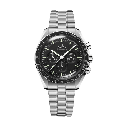 Omega Speedmaster Moonwatch Professional Hesalite 42mm Watch - Black on Bracelet