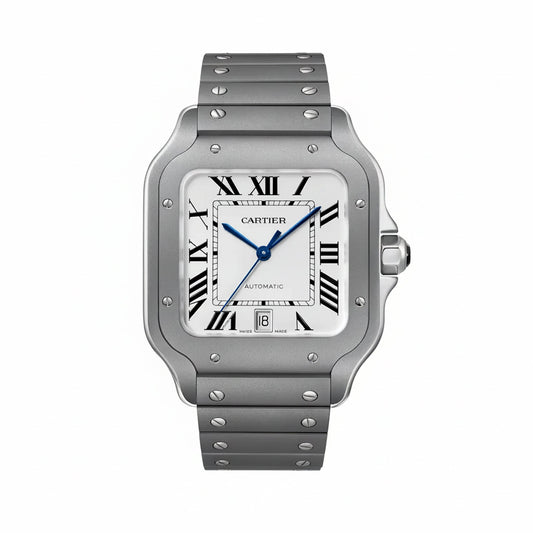 Santos De Cartier Large Model Watch - Titanium, White Dial